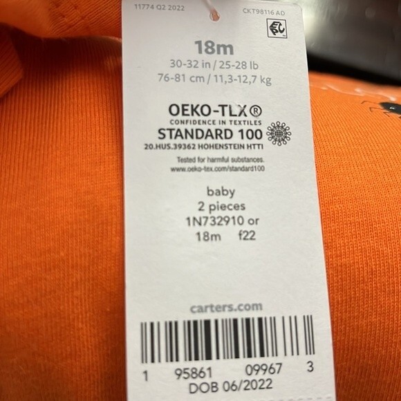 Carters My First Halloween 2 Piece Set. Size 18 month. NWT - Picture 9 of 10